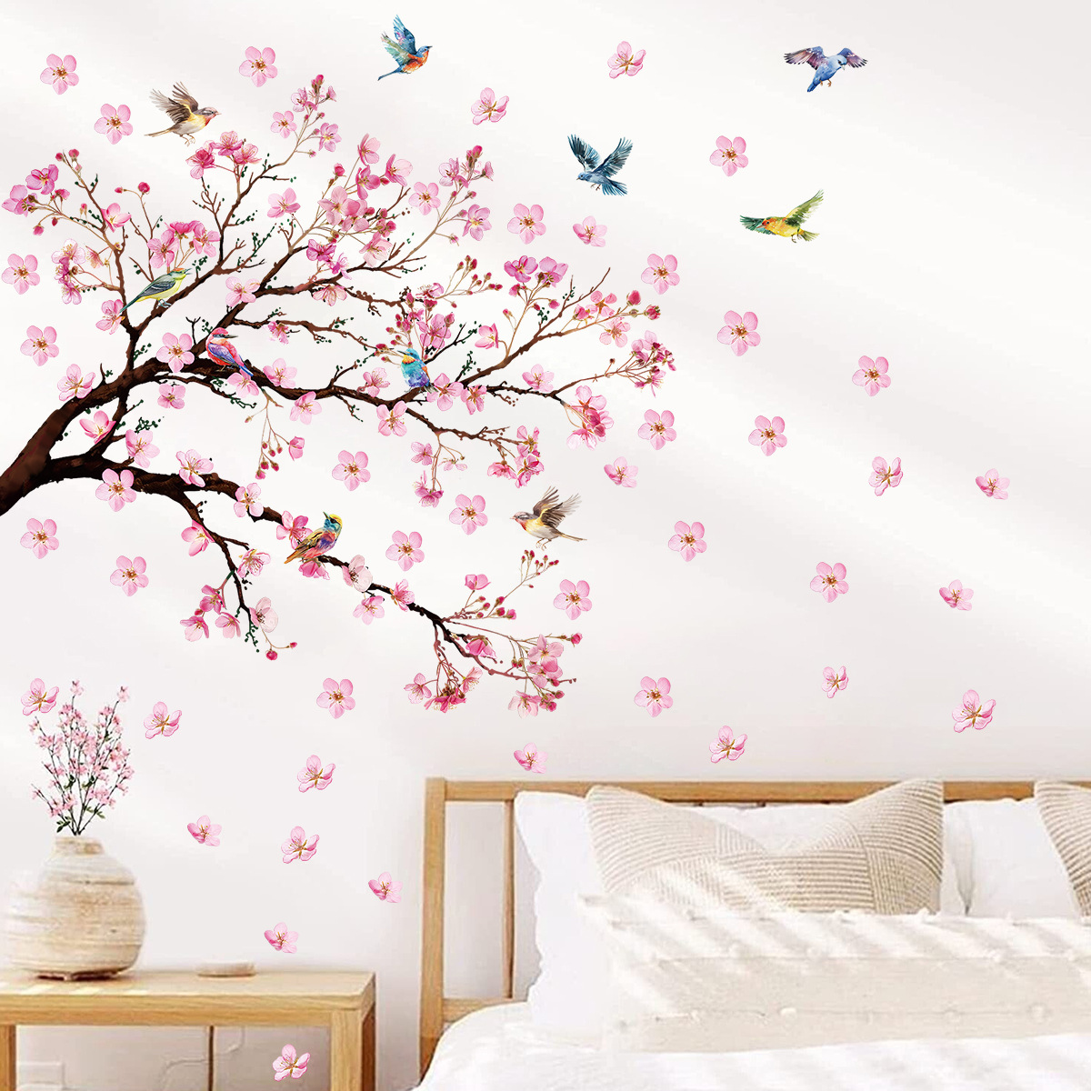 Baby Girl Nursery Quotes - Suluboya Kuş Çiçek duvar çıkartmaları Oturma