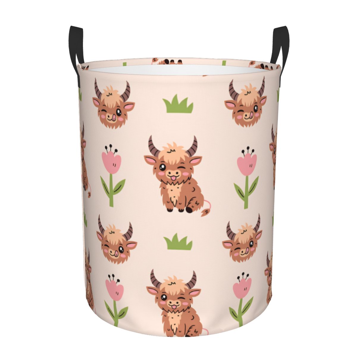 Baby Nursery Laundry Hamper - Sevimli Bebek Yayla İnekleri Çamaşır Sepeti