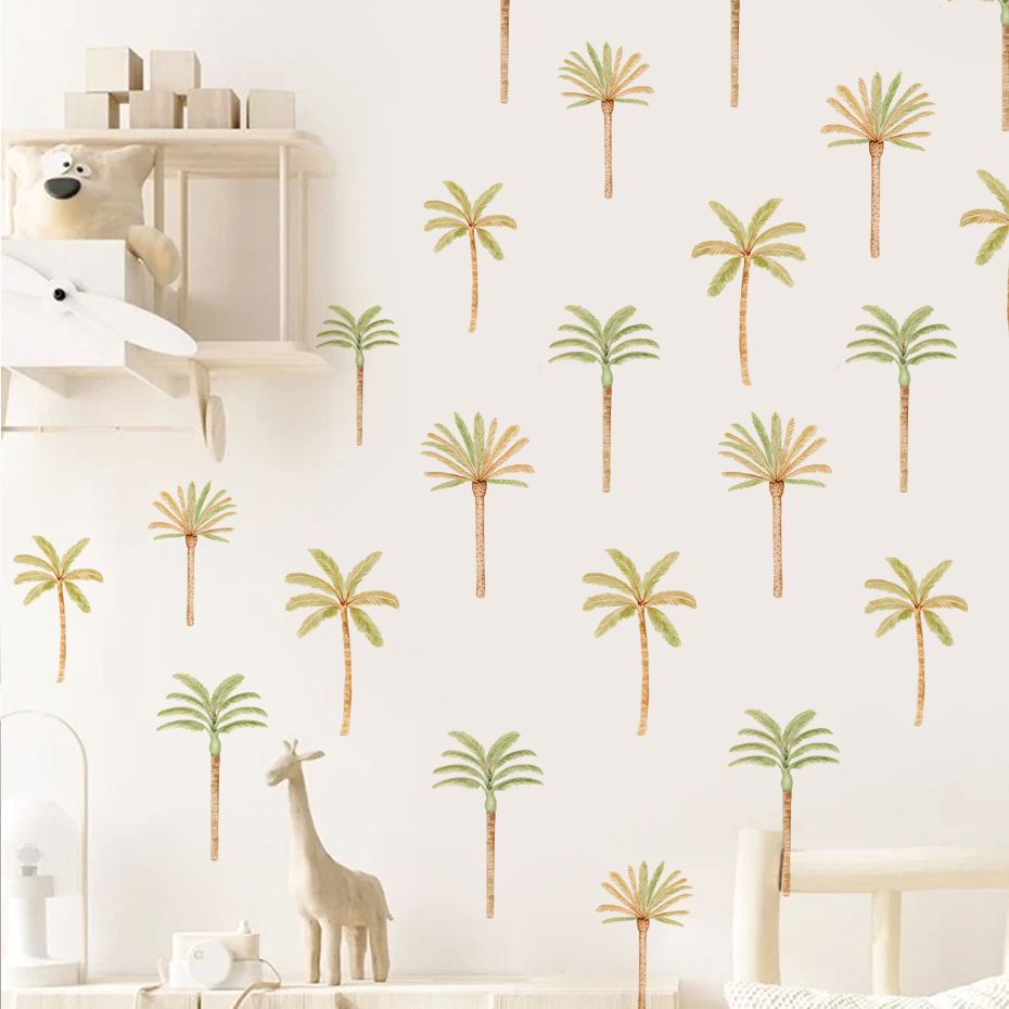 Baby Girl Nursery Quotes - Boho hindistan cevizi palmiye ağacı duvar