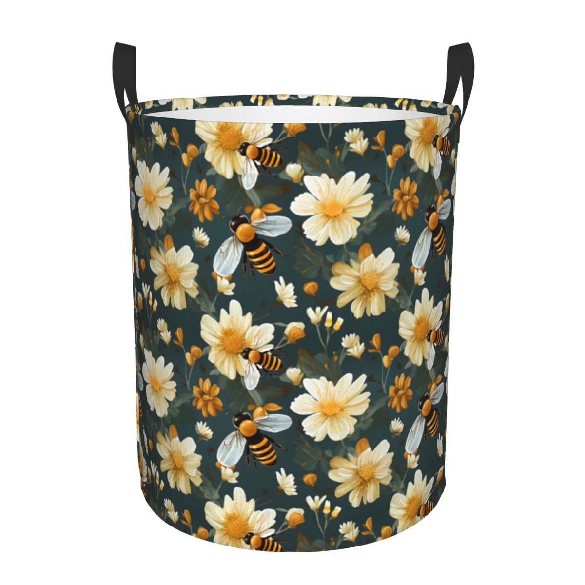 Baby Nursery Laundry Hamper - Petek ve Arı Desenli Çamaşır Sepeti