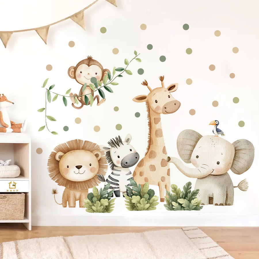Baby Nursery Needs - Boho Orman Hayvanları duvar çıkartmaları Çocuk