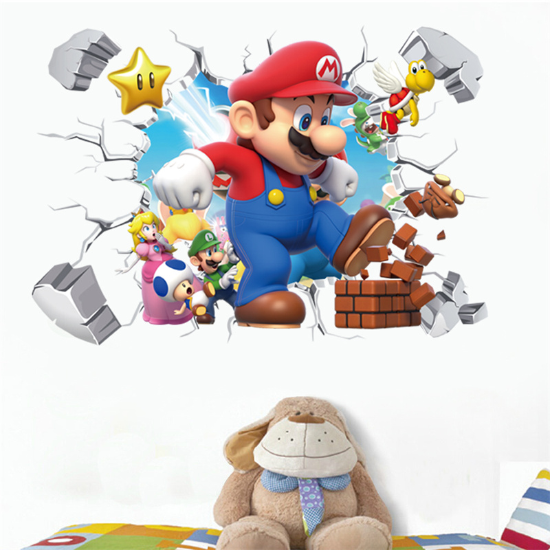 Baby Nursery Needs - 3D Karikatür Anime Oyun Karakterleri Duvar