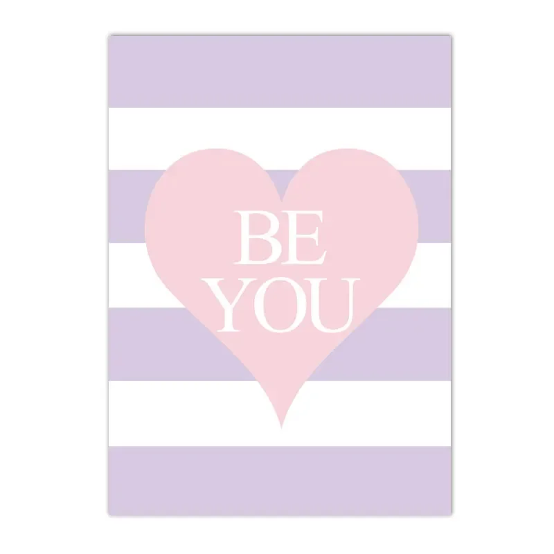 Baby Girl Nursery Quotes - Pembe Unicorn Gökkuşağı Aşk Kalp Sözleri