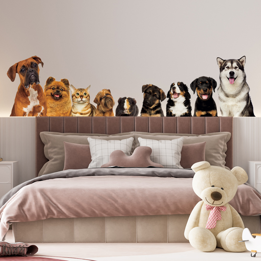 Baby Nursery Decals - C30 #9 sevimli kediler ve köpekler
