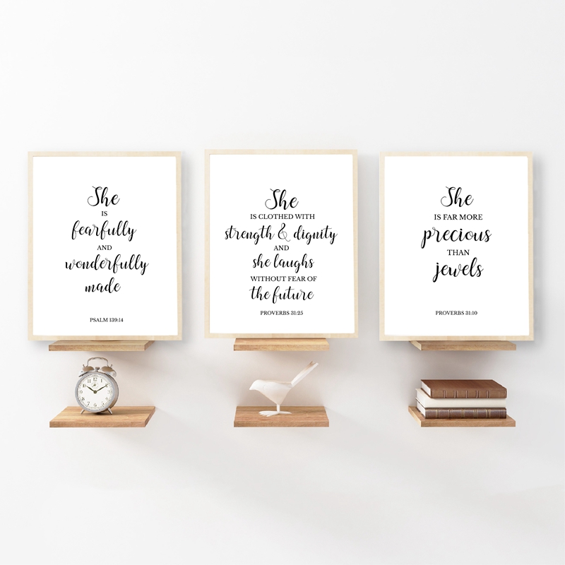 Baby Girl Nursery Quotes - İncil ayetleri alıntı hıristiyan duvar sanatı