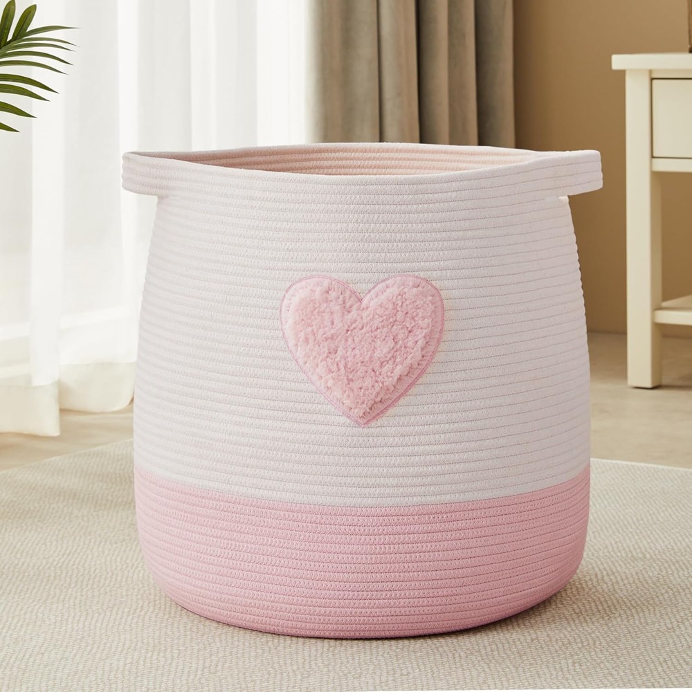 Baby Nursery Laundry Hamper - Pembe çamaşır sepeti sepet çocuklar kızlar