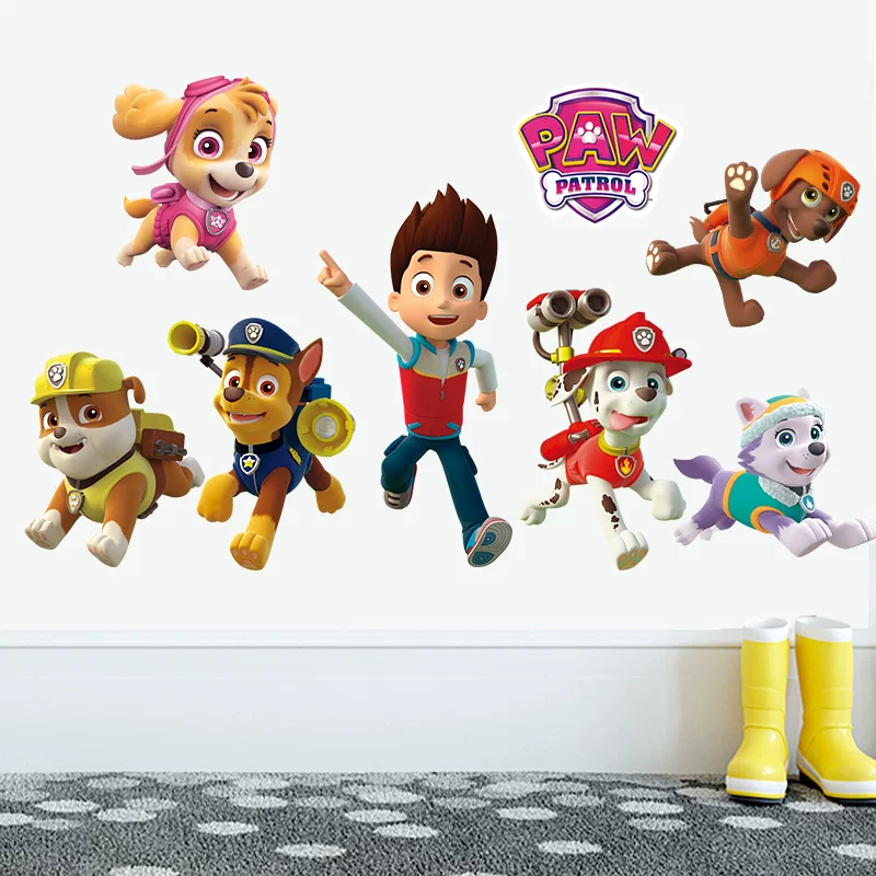 Baby Nursery Decals - Karikatür Paw Patrol duvar çıkartmaları çocuk