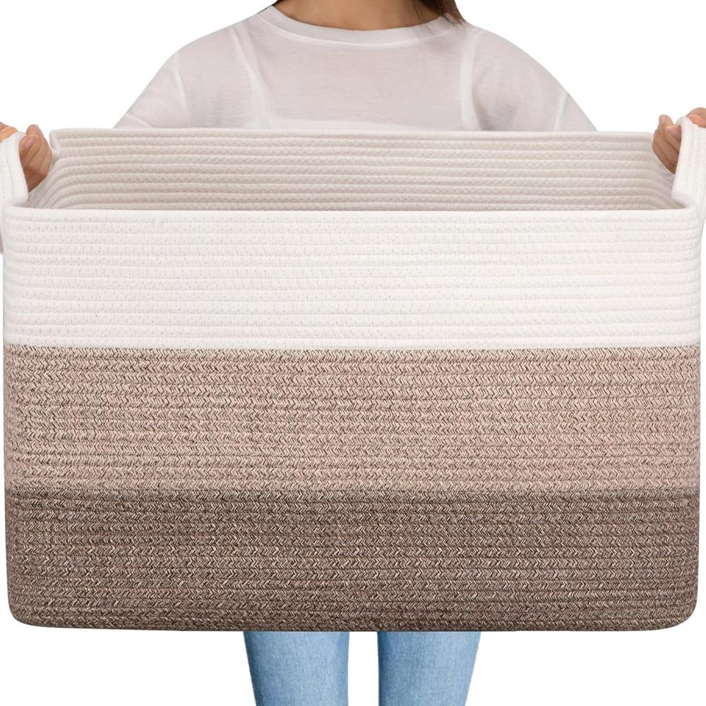Baby Nursery Laundry Hamper - Ekstra Büyük 65L Dokuma Saklama Sepeti