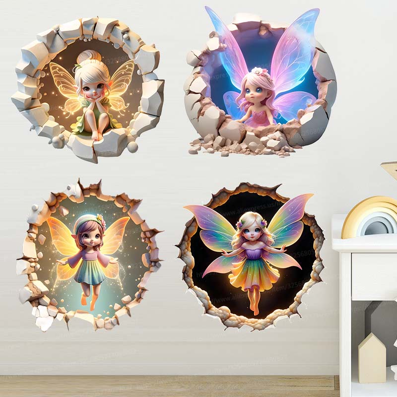 Baby Nursery Mural Wallpaper - Peri Kelebek Duvar Sticker Bebek Çocuk