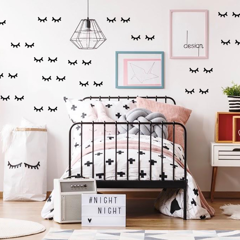 Baby Girl Nursery Quotes - Çocuk odası dekorasyon kirpik duvar çıkartmaları