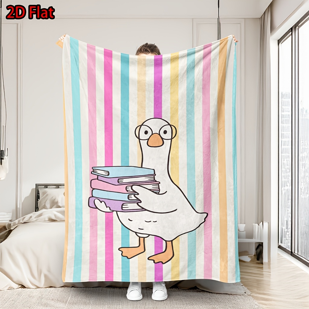 Baby Nursery Themes Girl - Sevimli Gökkuşağı Çizgili Battaniye, Çocuk Odası