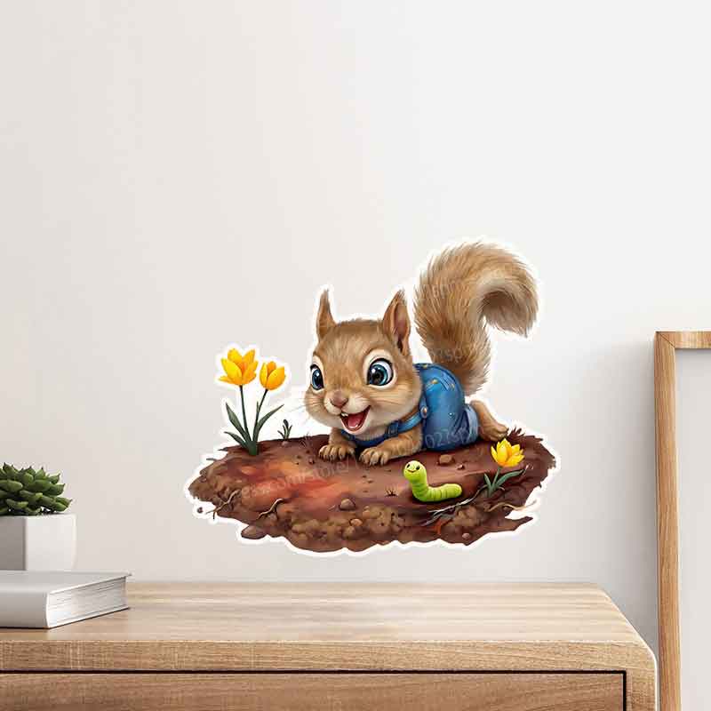 Woodland Baby in Garden Duvar  - Baby Nursery Mural Wallpaper incelemesi ve fiyatı