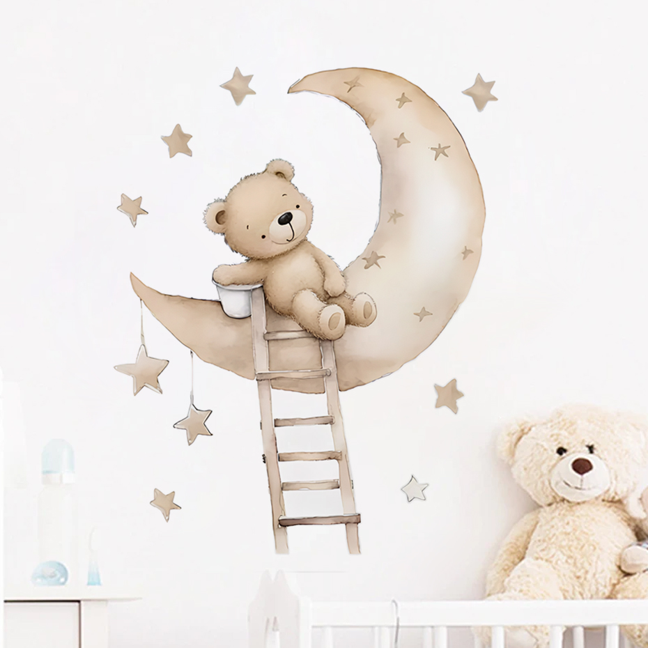 Sevimli Ayı Yıldız Bulut duvar - Baby Girl Nursery Quotes incelemesi ve fiyatı
