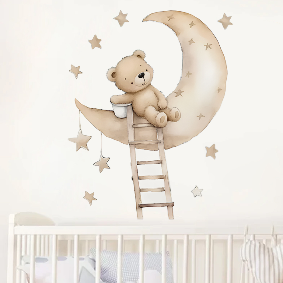 Sevimli Ayı Yıldız Bulut duvar - Baby Girl Nursery Quotes incelemesi ve fiyatı