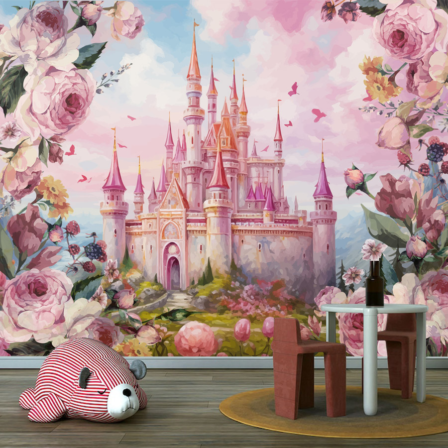 8+ Karikatür Kreş Çiçek Kale D - Baby Nursery Mural Wallpaper incelemesi ve fiyatı