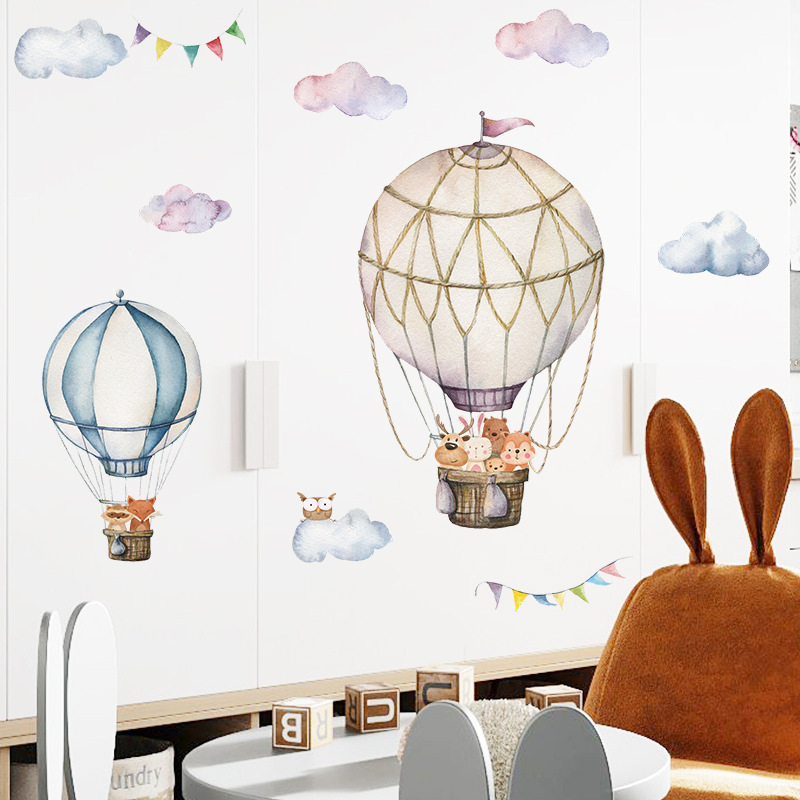 Karikatür Hayvan Sıcak Hava Ba - Baby Nursery Mural Wallpaper incelemesi ve fiyatı