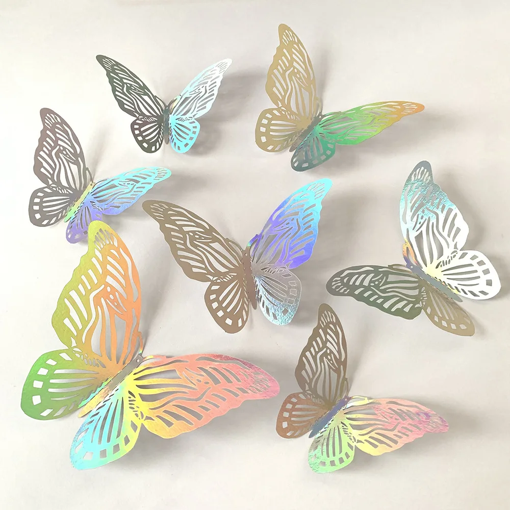 12 adet Renkli Gümüş Kelebek D - Baby Girl Nursery Quotes incelemesi ve fiyatı