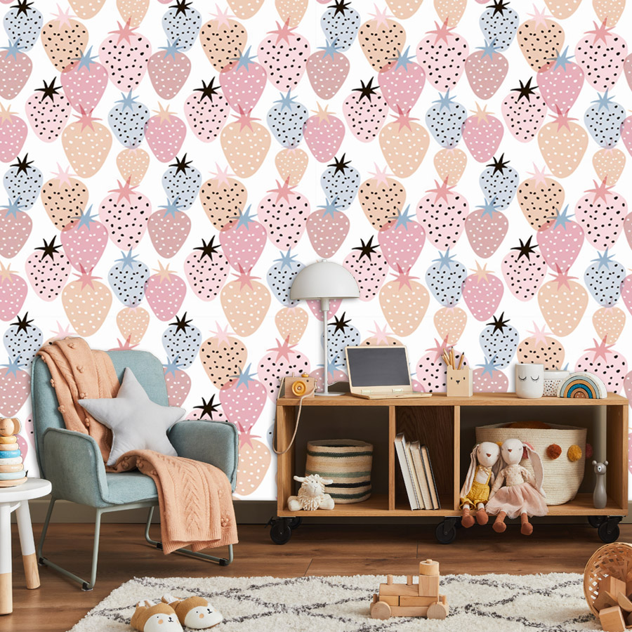12+ Sevimli Kreş Çilek Desenli - Baby Nursery Mural Wallpaper incelemesi ve fiyatı