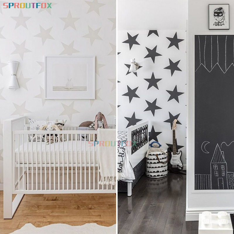 DIY büyük yıldız vinil yapışka - Baby Nursery Mural Wallpaper incelemesi ve fiyatı