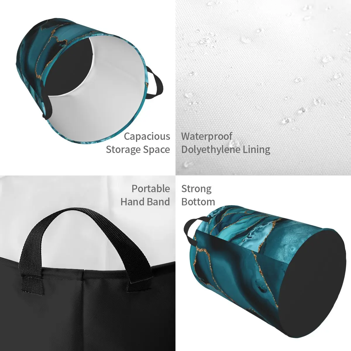 Özel Deniz Mavisi Ve Altın Mer - Baby Nursery Laundry Hamper incelemesi ve fiyatı