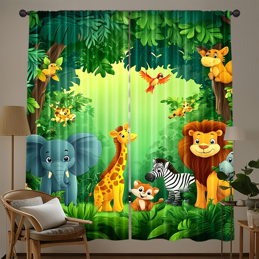 2 adet Karikatür Hayvan Perdel - Baby Nursery Curtains incelemesi ve fiyatı