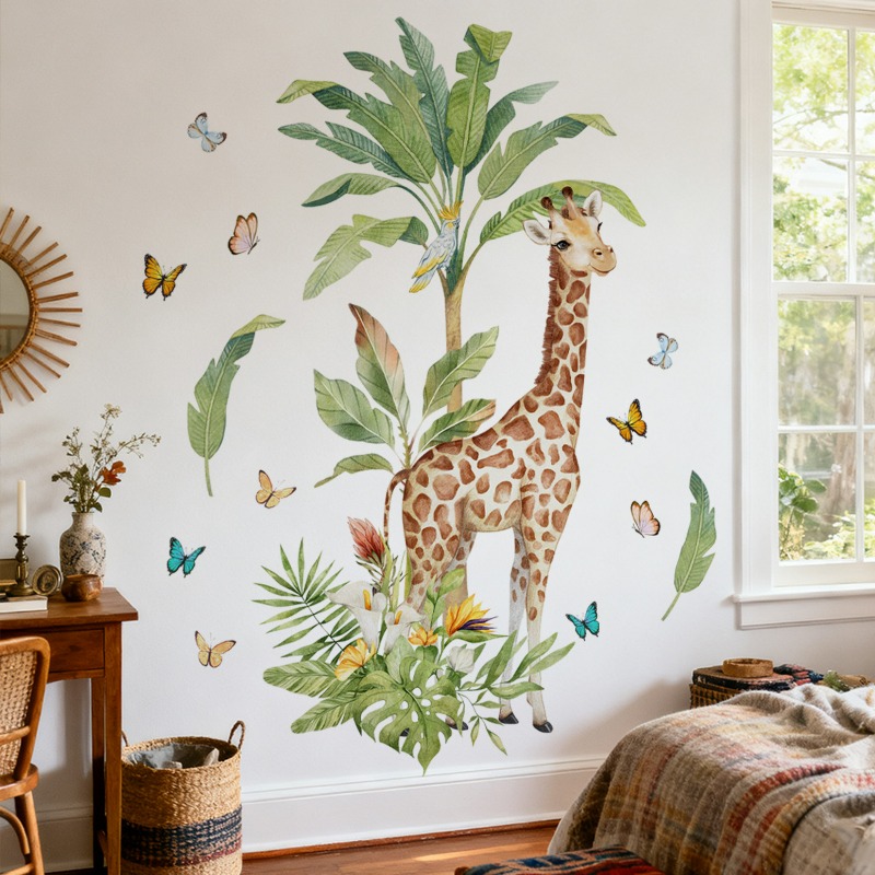 Büyük Orman Hayvan Zürafa Duva - Baby Nursery Mural Wallpaper incelemesi ve fiyatı