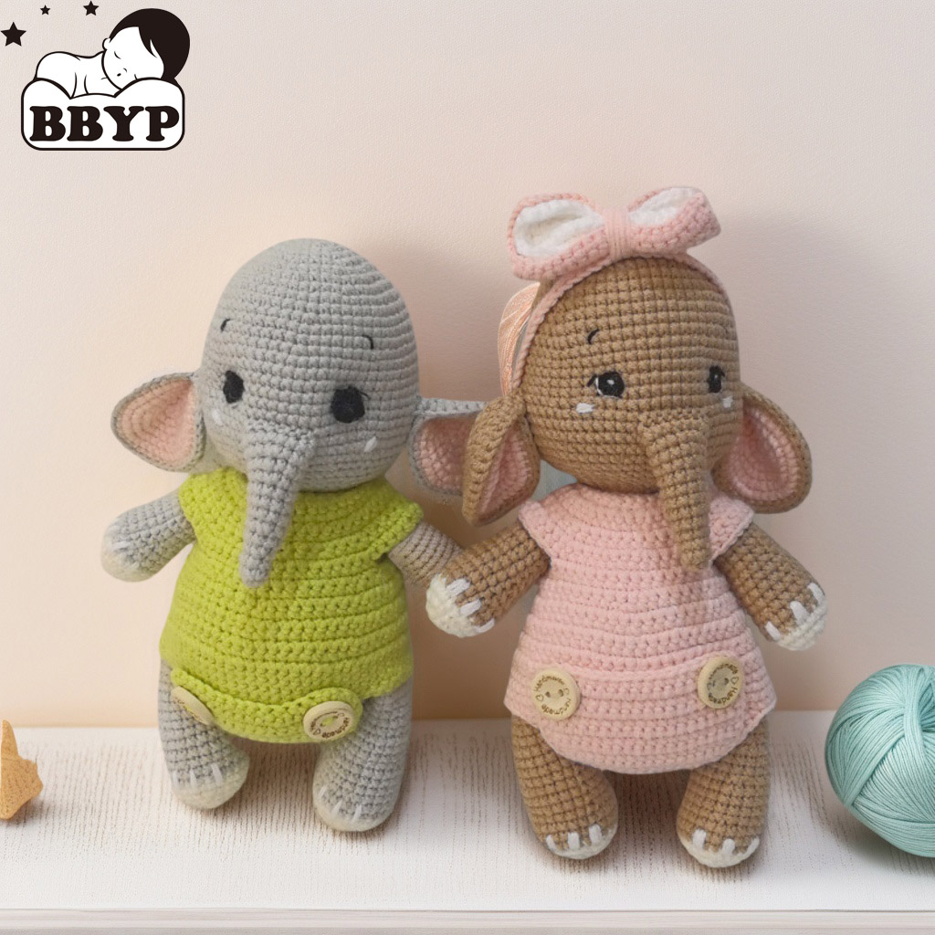 El Yapımı Tığ Işi Fil Çift Pel - Baby Nursery Games incelemesi ve fiyatı