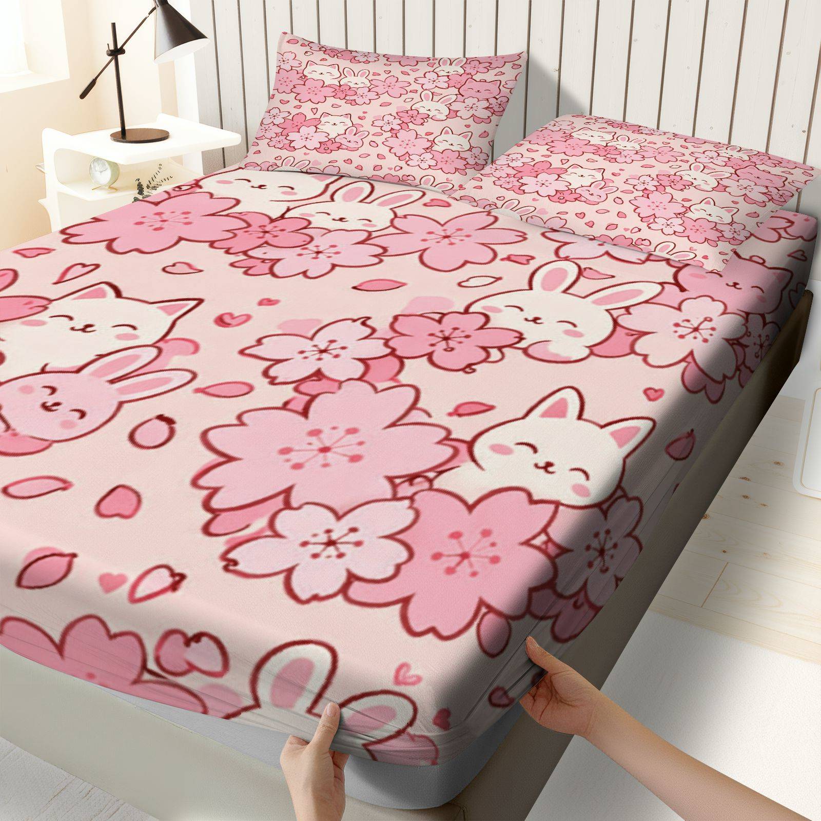 Sakura Tavşan Kedi Yatak Seti, - Baby Nursery Sets incelemesi ve fiyatı
