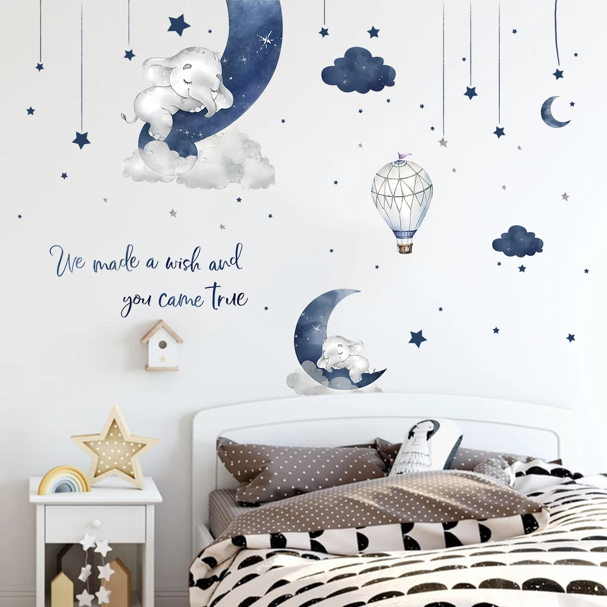 1 adet karikatür hayvan fil du - Baby Girl Nursery Quotes incelemesi ve fiyatı