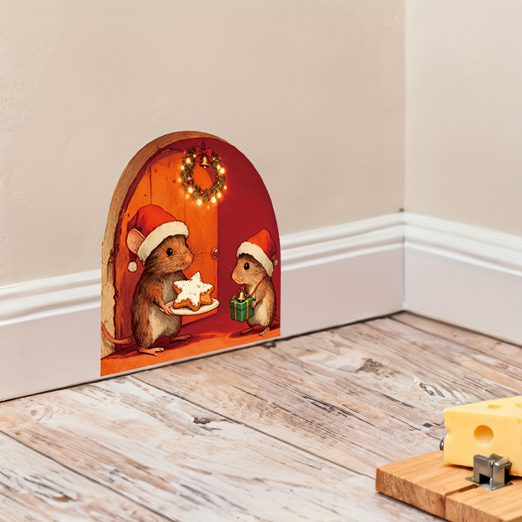 Şenlikli Noel Fare Deliği Duva - Baby Nursery Mural Wallpaper incelemesi ve fiyatı
