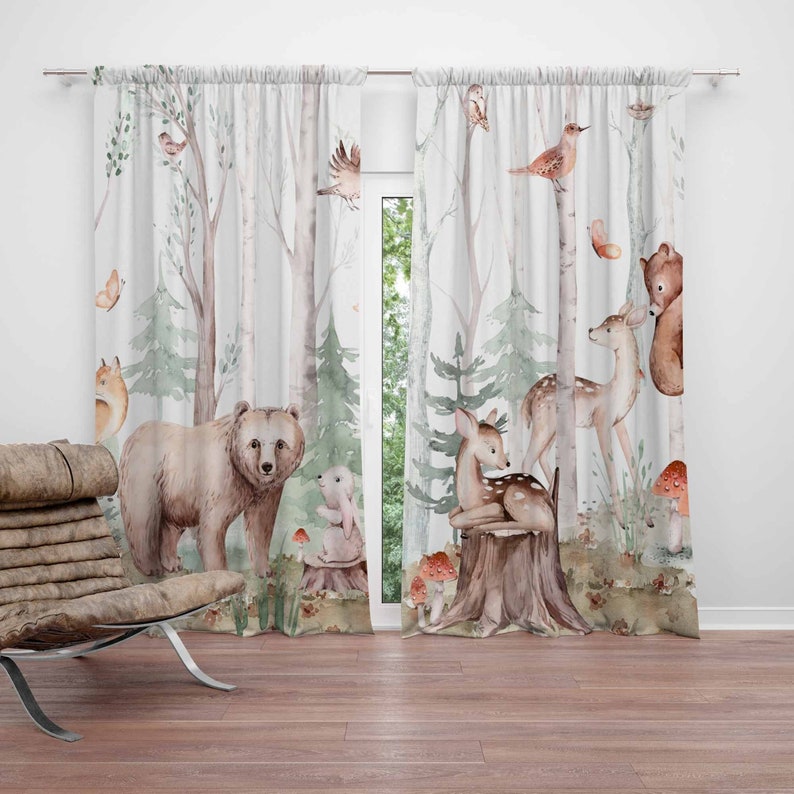 Orman Hayvanları Perdeleri Çoc - Baby Nursery Curtains incelemesi ve fiyatı