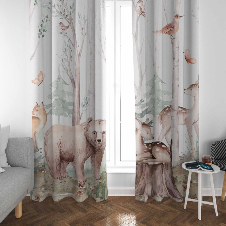 Orman Hayvanları Perdeleri Çoc - Baby Nursery Curtains incelemesi ve fiyatı
