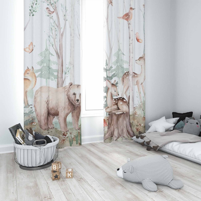 Orman Hayvanları Perdeleri Çoc - Baby Nursery Curtains incelemesi ve fiyatı